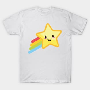 RAINBOW CUTE KAWAII ANIME WEATHER KAOMOJI EMOTICON CARTOON T-Shirt